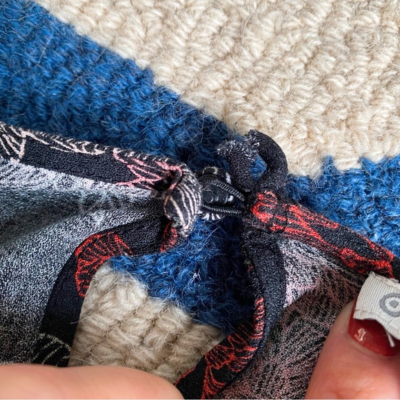 🍂 TARGET COLLECTION BOHO BLACK GREEN MULTI FLORAL CAPRI SLEEVE LOOSE FIT DRESS! - Picture 14 of 14